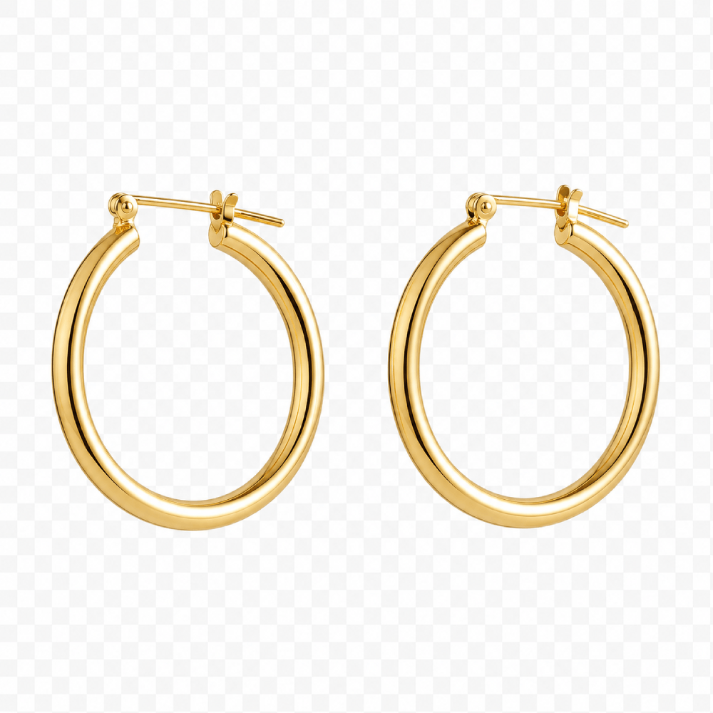 Everyday Gold Hoop Earrings thumbnail
