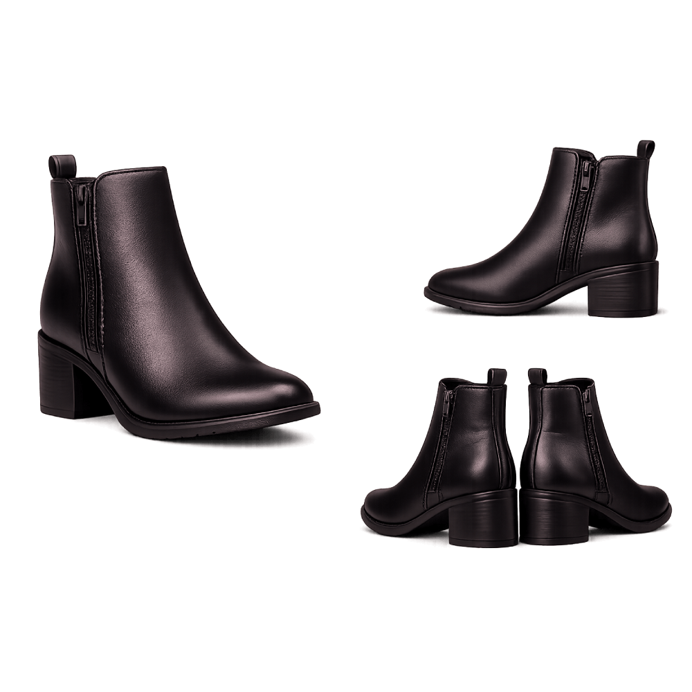 Faux Leather Ankle Boots thumbnail